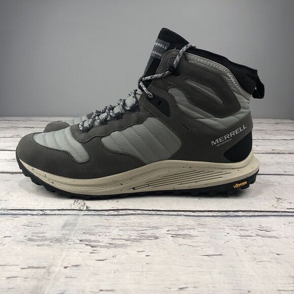 Merrell Men's Nova 3 Thermo Mid WP‎ US 15 M Grey Suede & Nylon Hiking Boots New - Picture 3 of 11